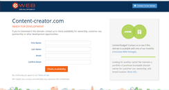 Desktop Screenshot of content-creator.com